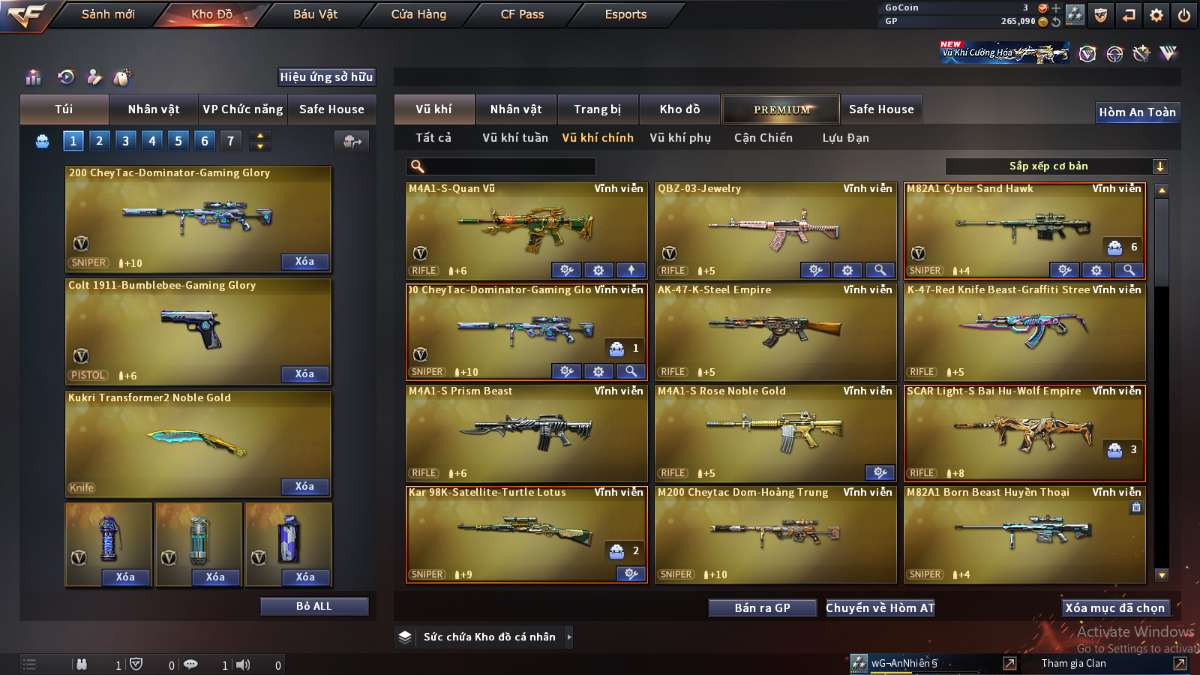 shop acc cf uy tin gia re